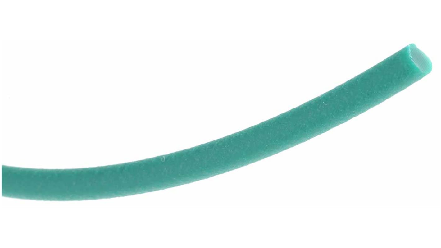 RS PRO 5m 6mm diameter Green Round Polyurethane Belt for use with 57mm minimum pulley diameter