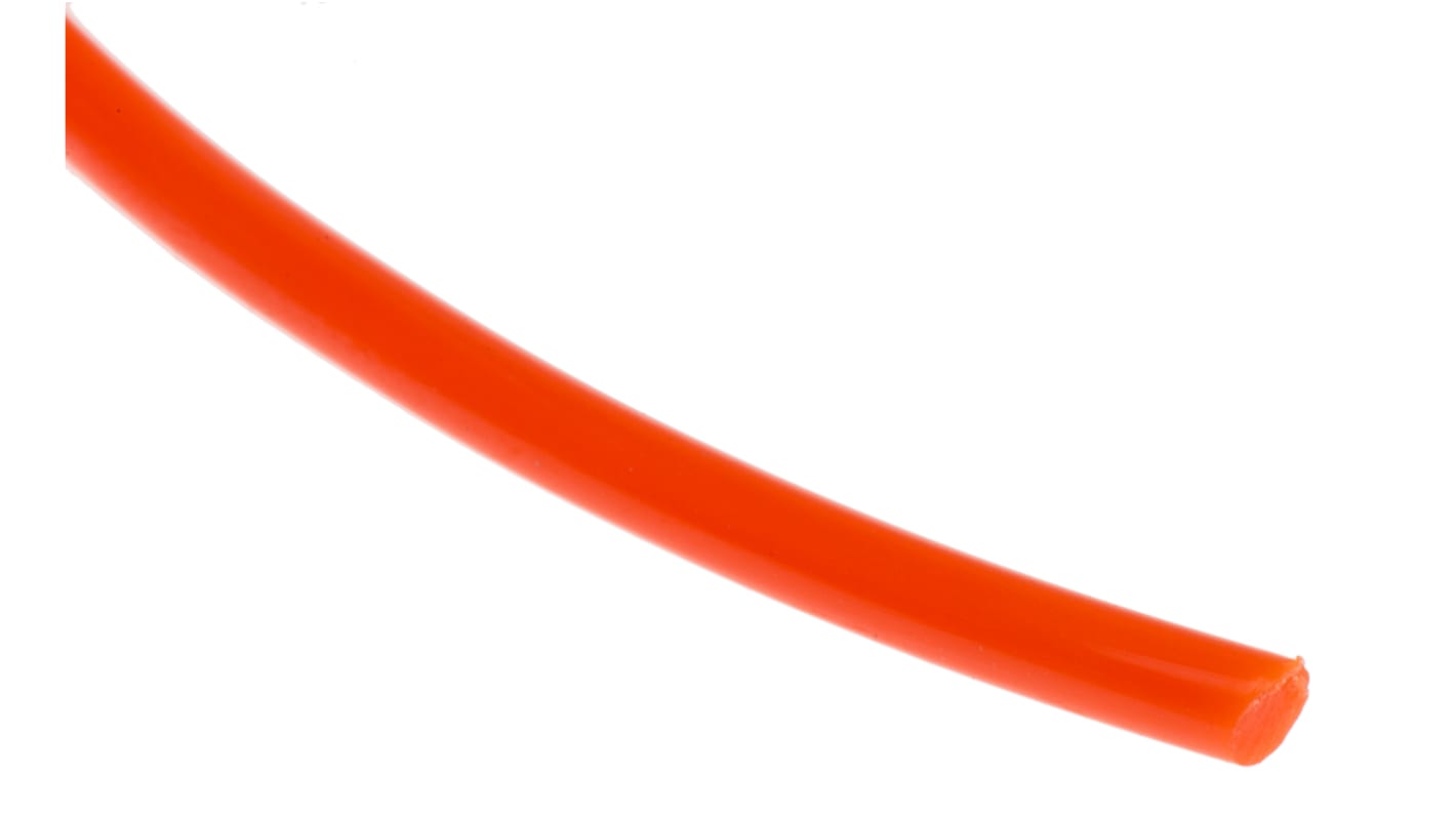 RS PRO 5m 3mm diameter Orange Round Polyurethane Belt for use with 20mm minimum pulley diameter RS