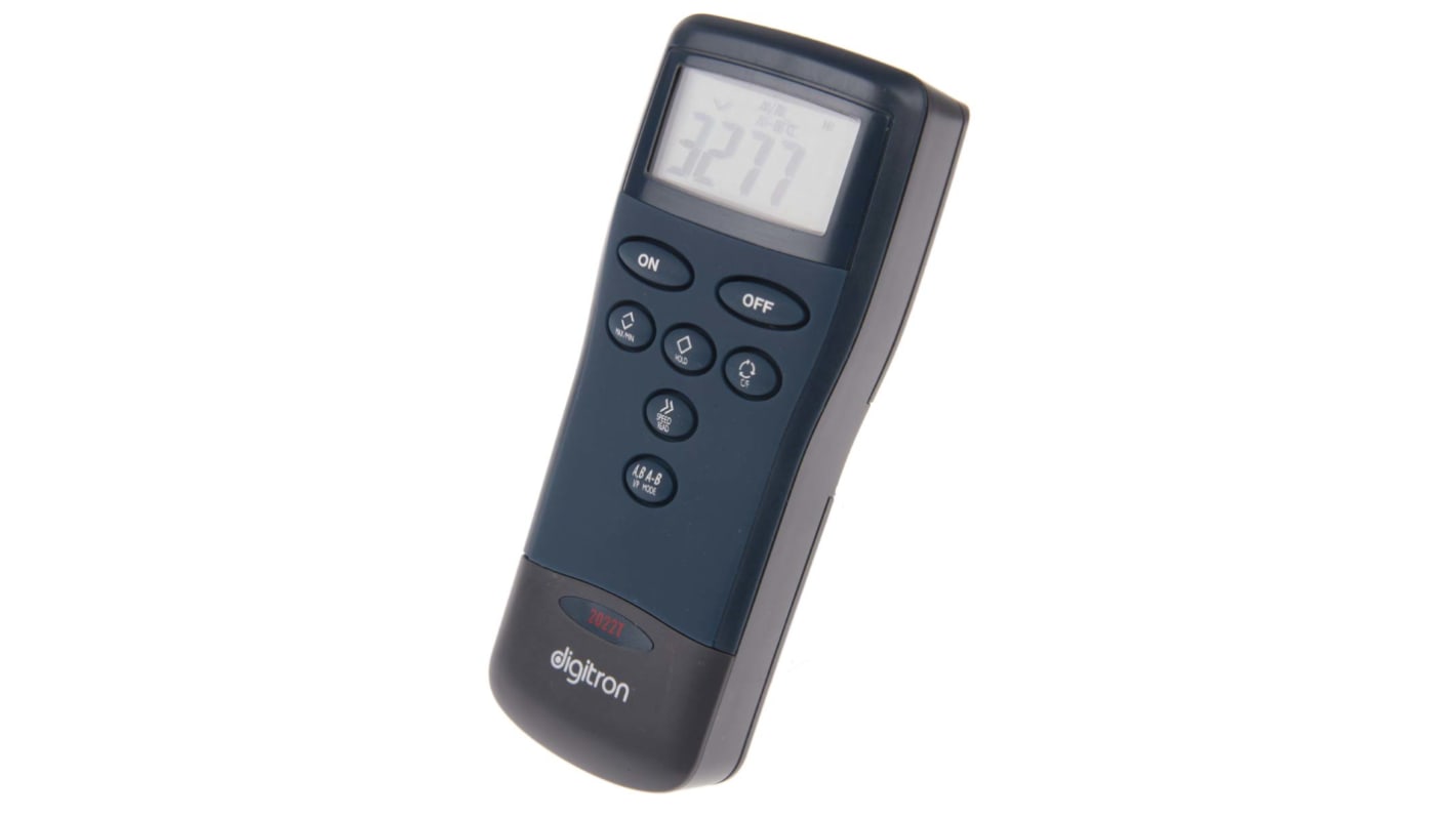 Digitron Digital Thermometer, 2022T, 2-Kanal bis +1350°C ±0,5 % max, Messelement Typ K