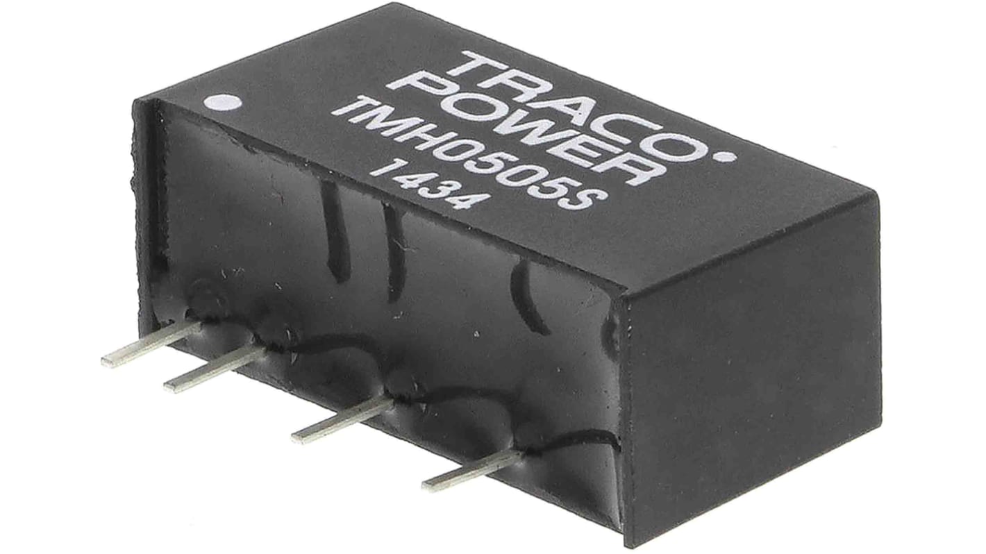 TRACOPOWER TMH DC/DC-Wandler 2W 5 V dc IN, 5V dc OUT / 400mA Durchsteckmontage 1kV dc isoliert