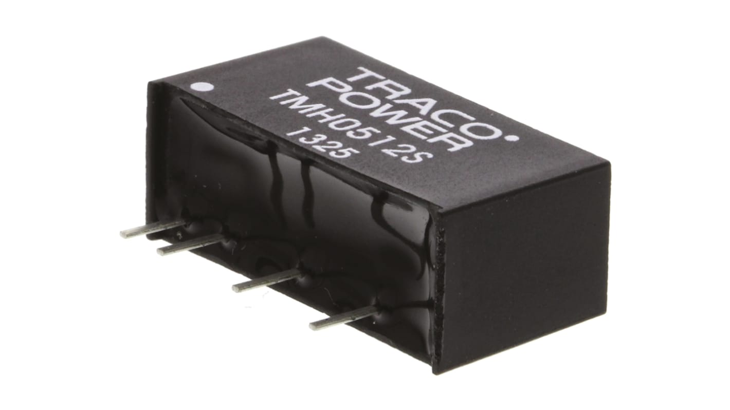 TRACOPOWER TMH DC-DC Converter, 12V dc/ 165mA Output, 4.5 → 5.5 V dc Input, 2W, Through Hole, +85°C Max Temp