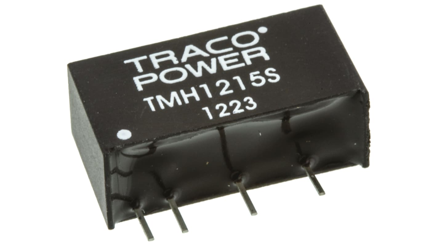 TRACOPOWER TMH DC/DC-Wandler 2W 12 V dc IN, 15V dc OUT / 130mA Durchsteckmontage 1kV dc isoliert