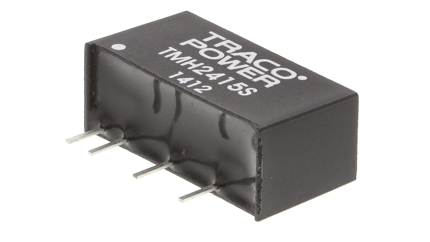 TRACOPOWER TMH DC-DC Converter, 15V dc/ 130mA Output, 21.6 → 26.4 V dc Input, 2W, Through Hole, +85°C Max Temp