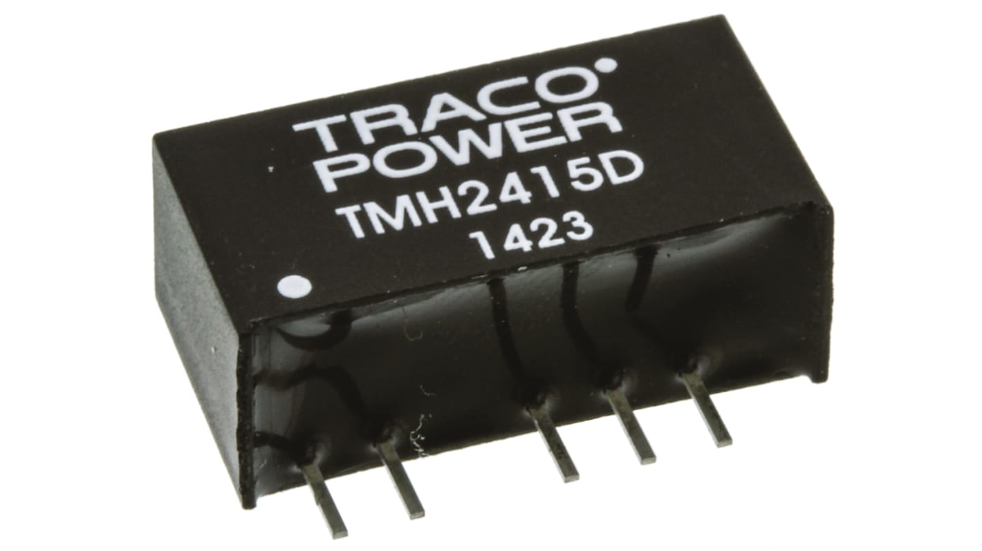 TRACOPOWER TMH DC/DC-Wandler 2W 24 V dc IN, ±15V dc OUT / ±65mA Durchsteckmontage 1kV dc isoliert