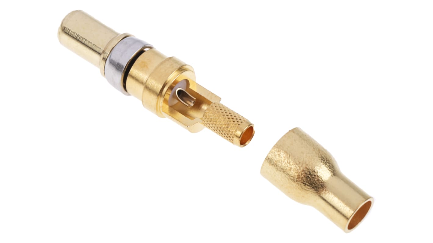 Contacto coaxial de conector D-Sub RS PRO, Macho, Soldador, Revestimiento de Oro sobre Níquel