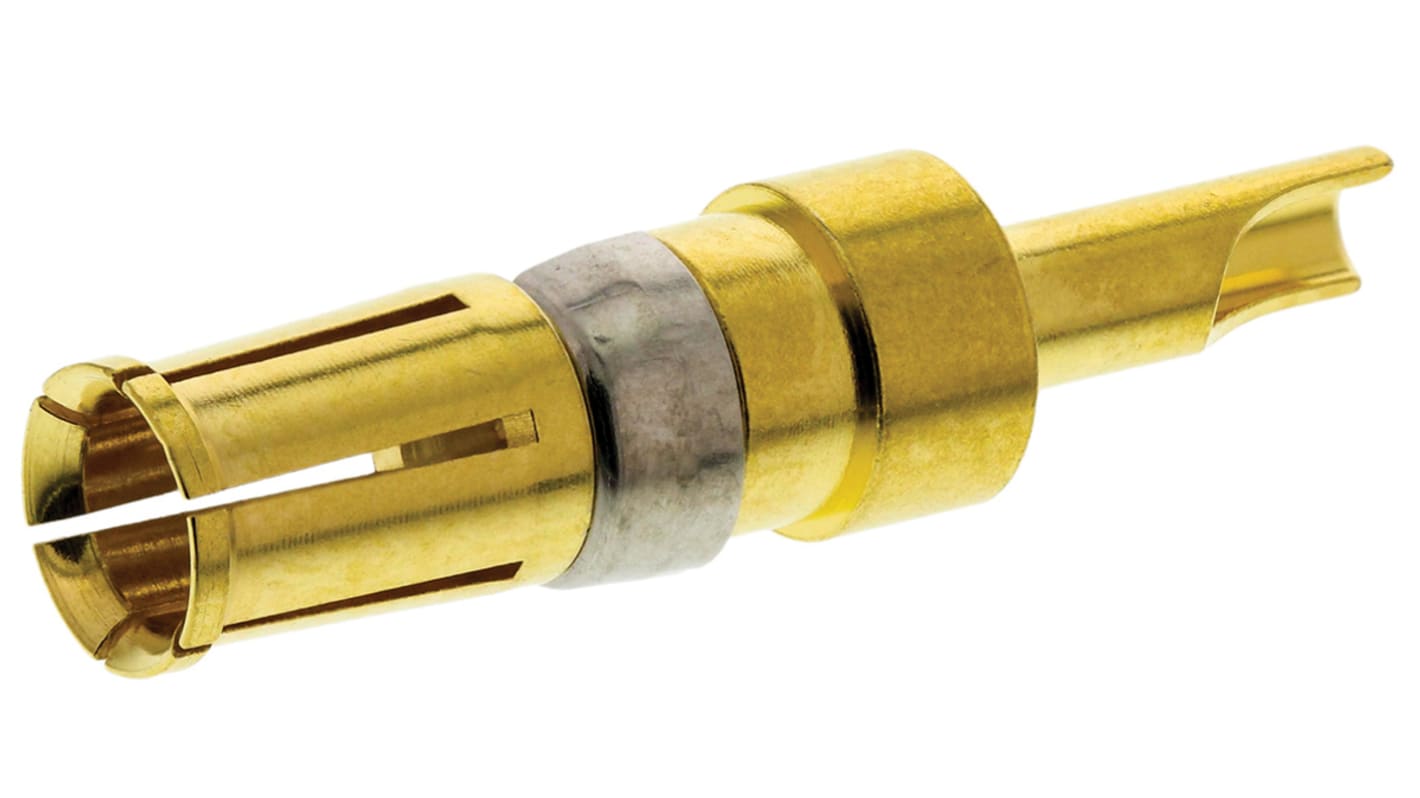 FCT from Molex, 172704 Series, Female Solder D-Sub Connector Power Contact, Gold over Nickel Power, 16 → 20 AWG