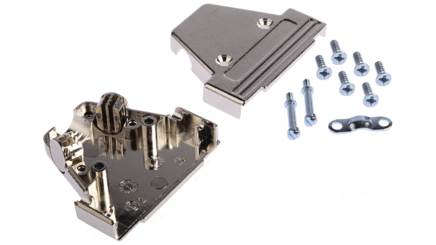 MH Connectors MHTRI-M Series ABS Angled, Straight D Sub Backshell, 25 Way, Strain Relief