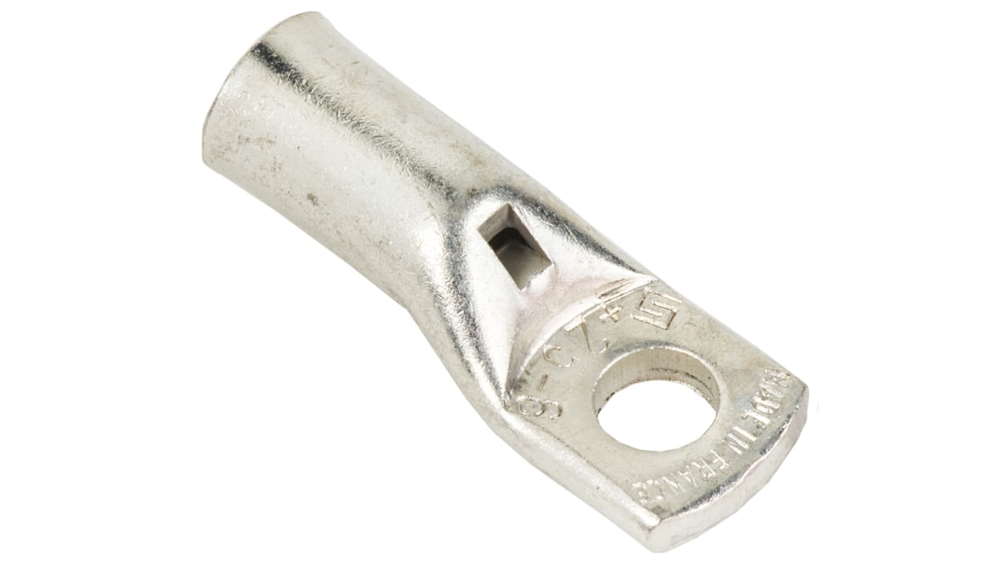 TE Connectivity, XCT Uninsulated Ring Terminal, 6mm Stud Size, 25mm² to 25mm² Wire Size