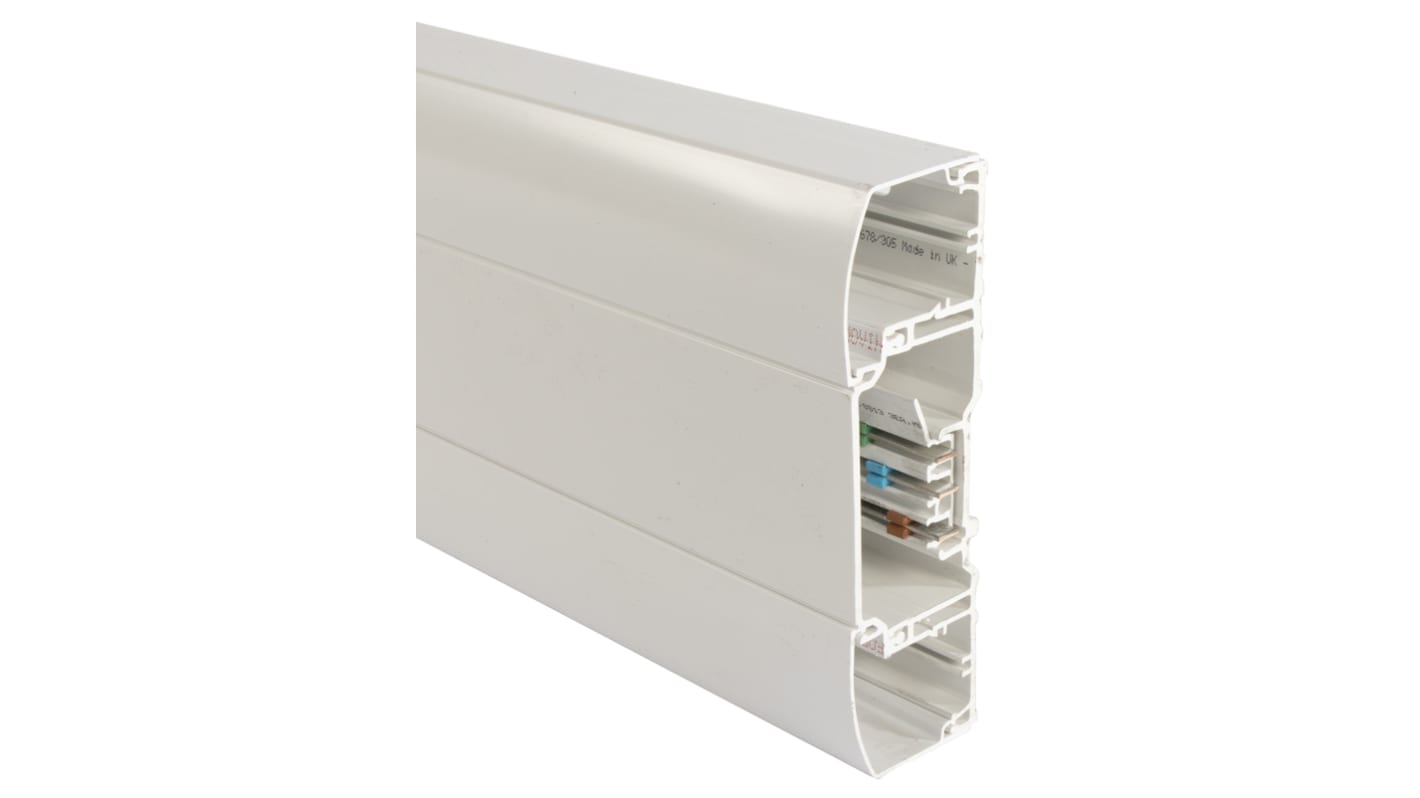 Goulotte MK Electric x 50mm x 3m, en PVC Blanc