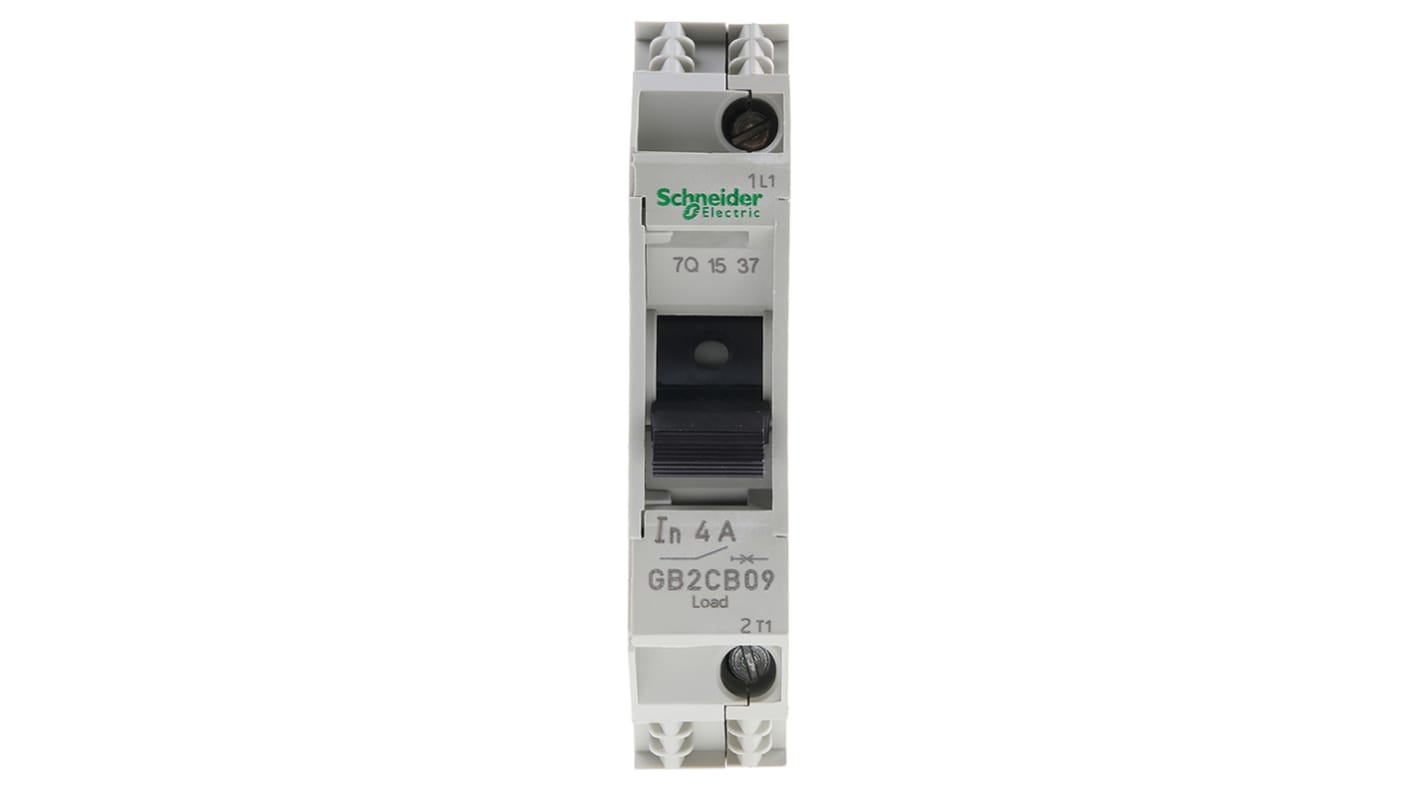 GB2CB09 Schneider Electric Thermal Circuit Breaker GB2 Single Pole 277V ac Voltage Rating