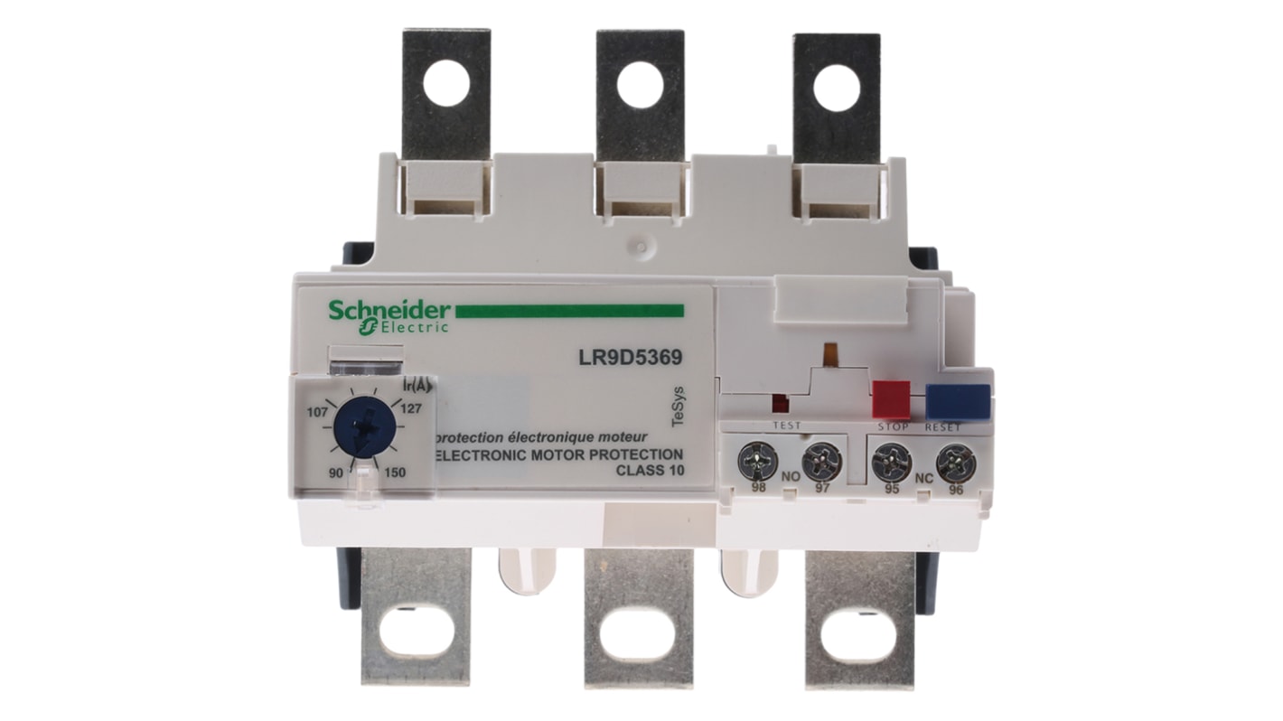 Schneider Electric LR9D Overload Relay, 90 → 150 A F.L.C, 105 A Contact Rating, 59 kW, 24 Vdc, TeSys