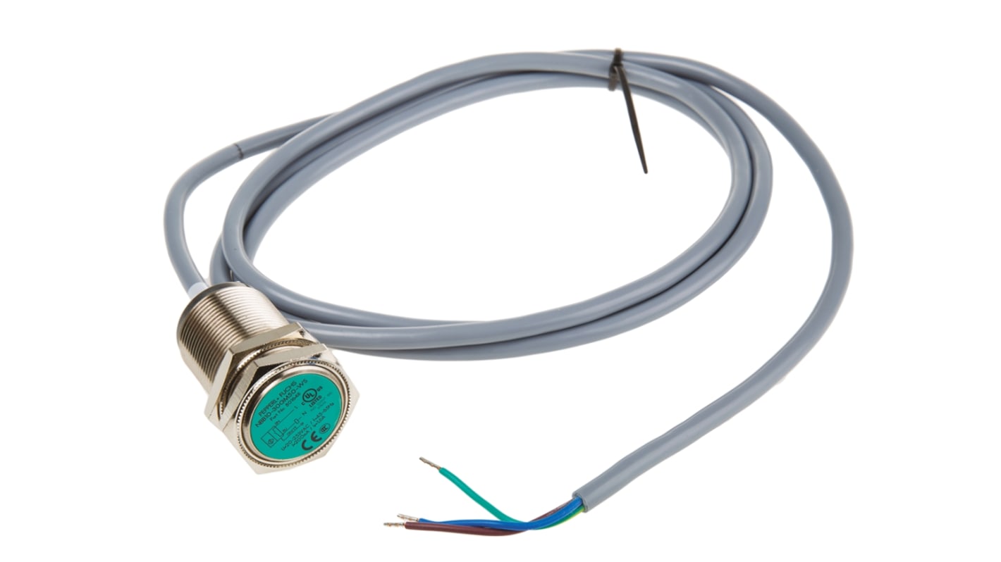 Pepperl + Fuchs Inductive Barrel-Style Proximity Sensor, M30 x 1.5, 10 mm Detection, 20 → 253 V ac, IP67