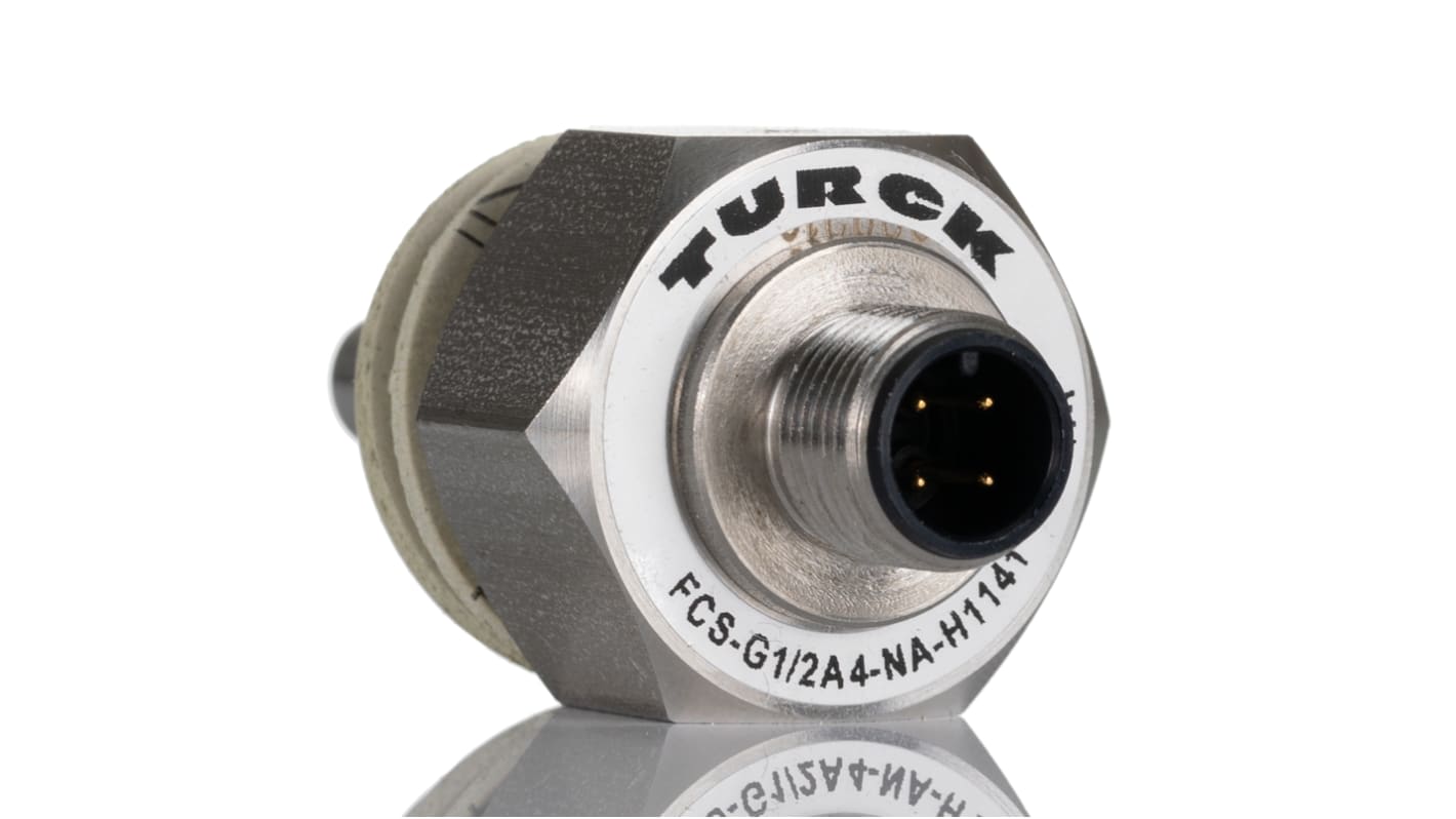 Sensor de caudal Turck BIM-UNT para Gas, Líquido, 1 (agua), 2 (aire), 3 (aceite) ccm/s → 150 (agua), 30 (aire), 300