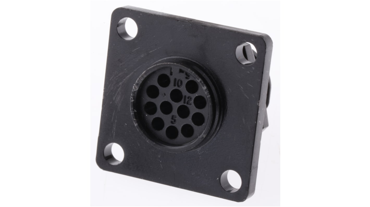 Deutsch Circular Connector, 12 Contacts, Panel Mount, Socket, Male to Female, IP67, IMC Series