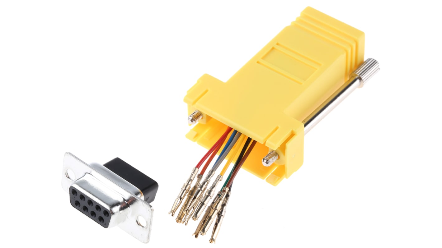 RS PRO  Sub-D Adapter, Buchse 9-polig zu Buchse RJ45