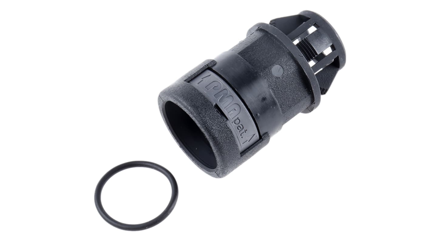 PMA Push In Adapter, Conduit Fitting, 20mm Nominal Size, PA 6, Black