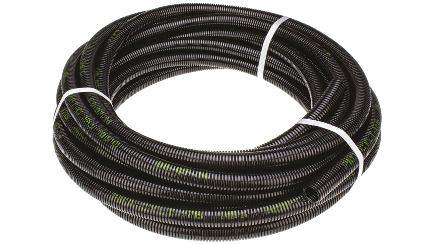 Kábelvezető, Rugalmas kábelvédő szerelőcsomag Műanyag, Fekete 20mm, IP66, hossz:10m