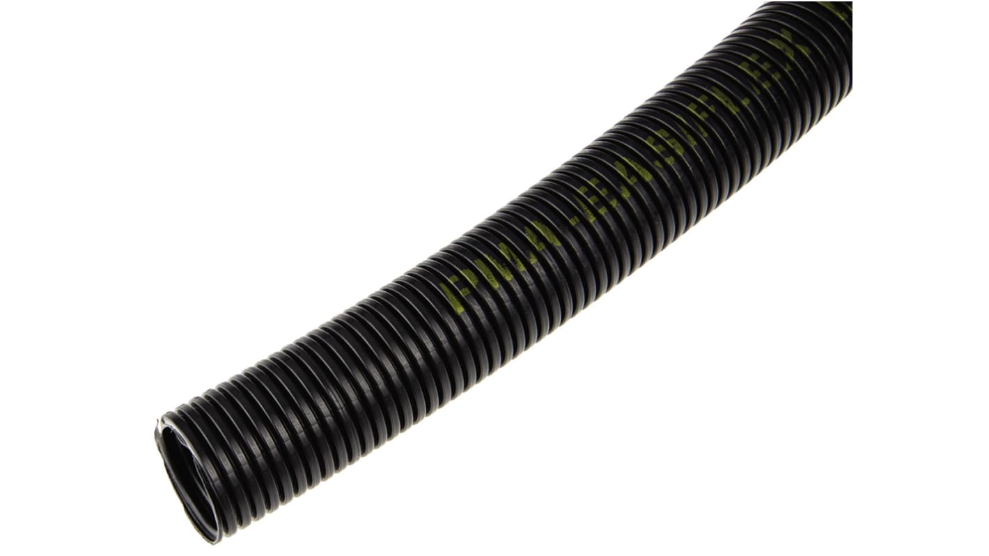 Kábelvezető, Rugalmas kábelvédő szerelőcsomag Műanyag, Fekete 25mm, IP66, hossz:10m M25