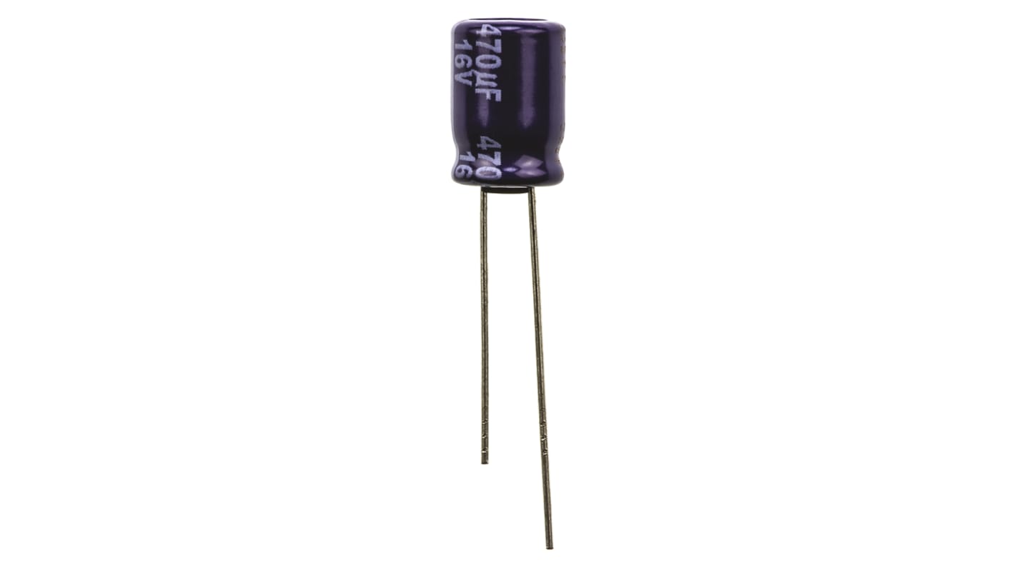 Panasonic FC, THT Aluminium-Elektrolyt Kondensator 120μF ±20% / 50V dc, Ø 10mm x 12.5mm, bis 105°C