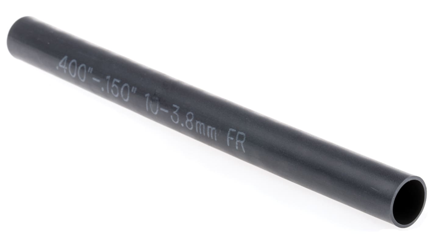 Tubo termorretráctil TE Connectivity de Polímero Negro, contracción 3:1, Ø 10.1mm, long. 152.4mm, forrado con adhesivo