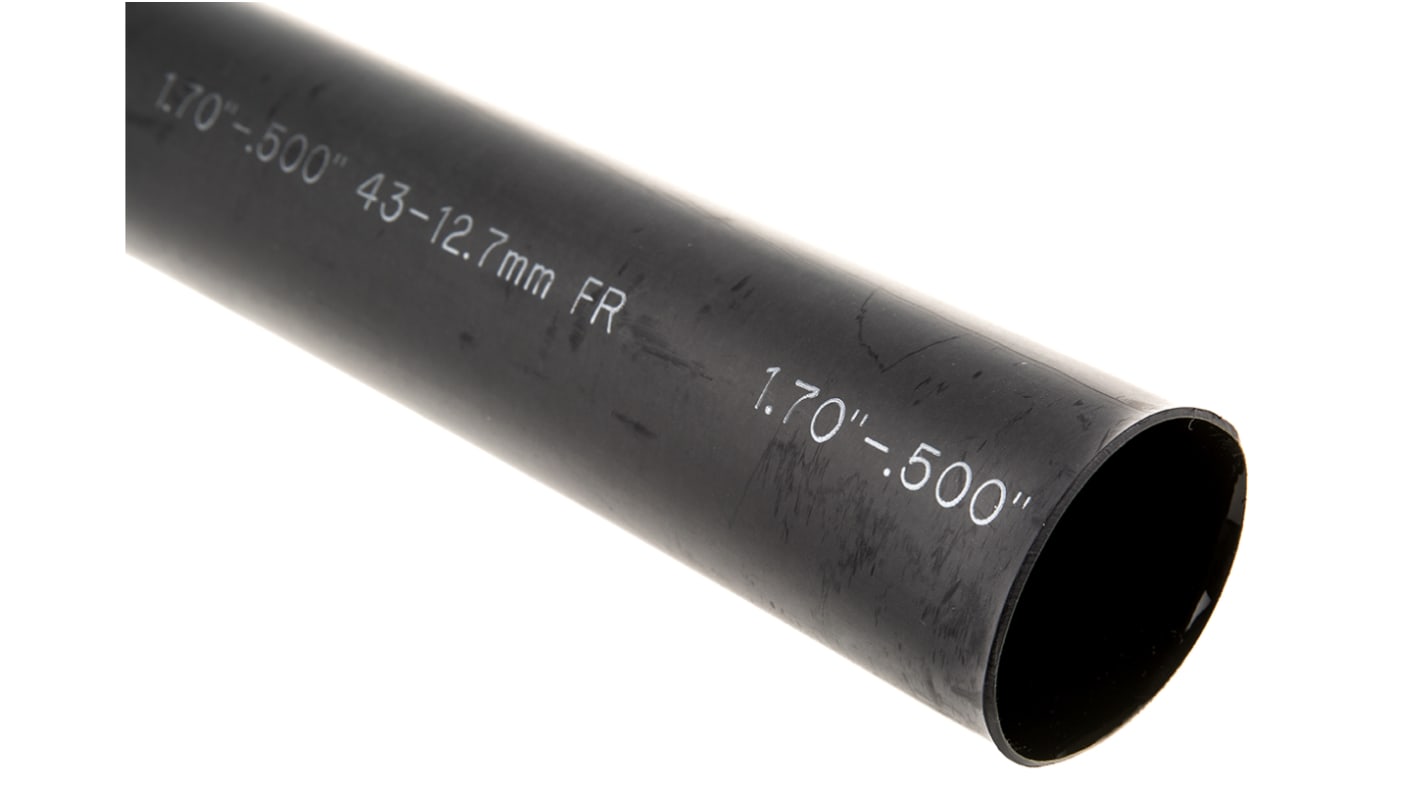 TE Connectivity 熱収縮チューブ, 収縮前 43.1mm, 収縮後 12.7mm, 黒 SST-12-17/FR