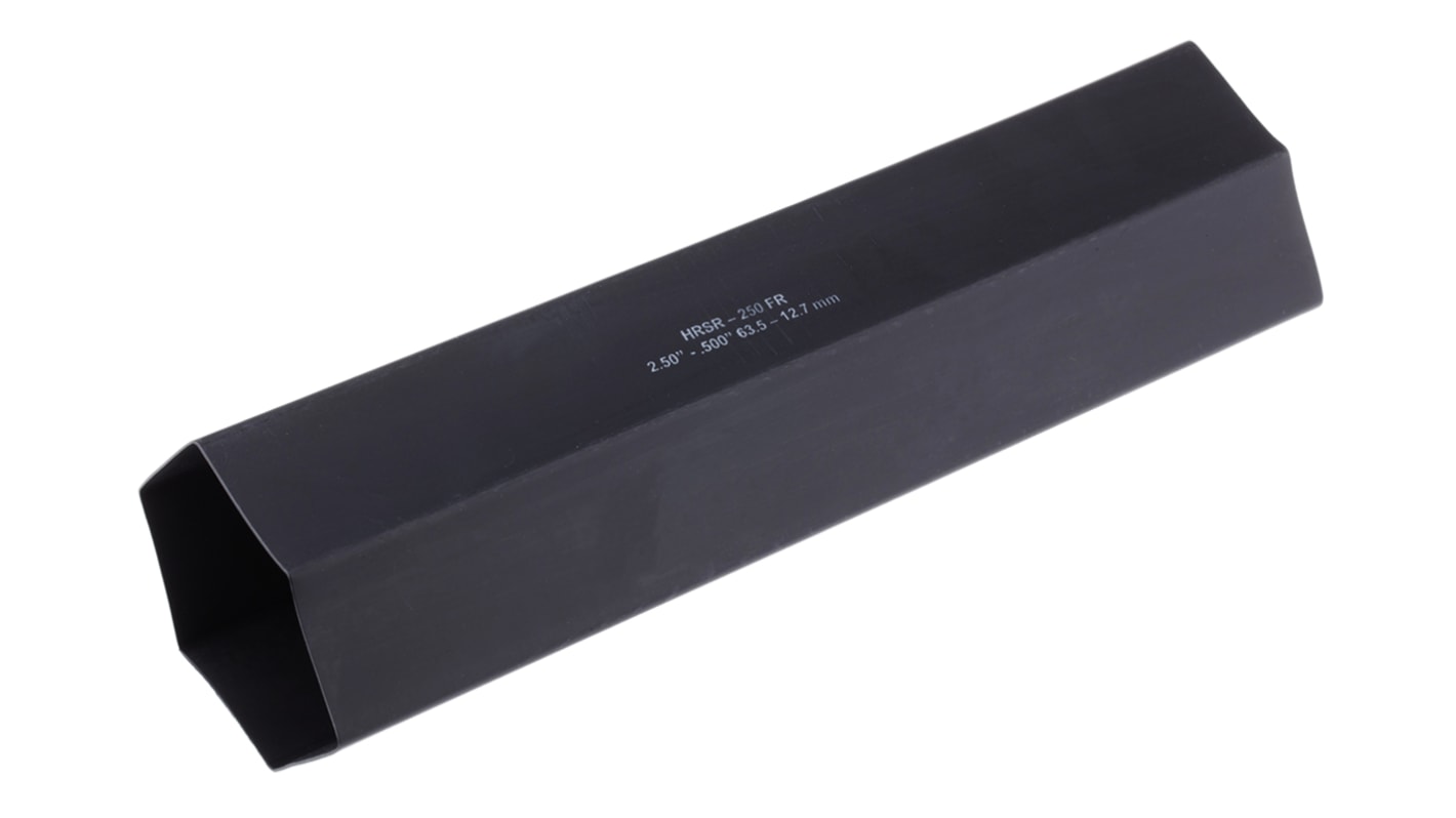 TE Connectivity Heat Shrink Tubing, Black 63.5mm Sleeve Dia. x 254mm Length 5.6:1 Ratio, HRSR Series