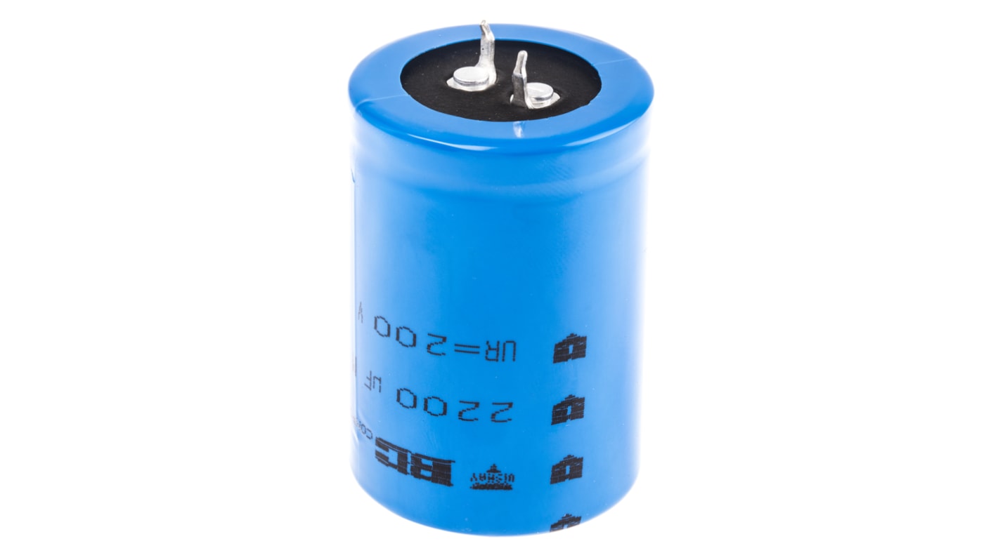 Vishay 2200μF Aluminium Electrolytic Capacitor 200V dc, Snap-In - MAL215752222E3