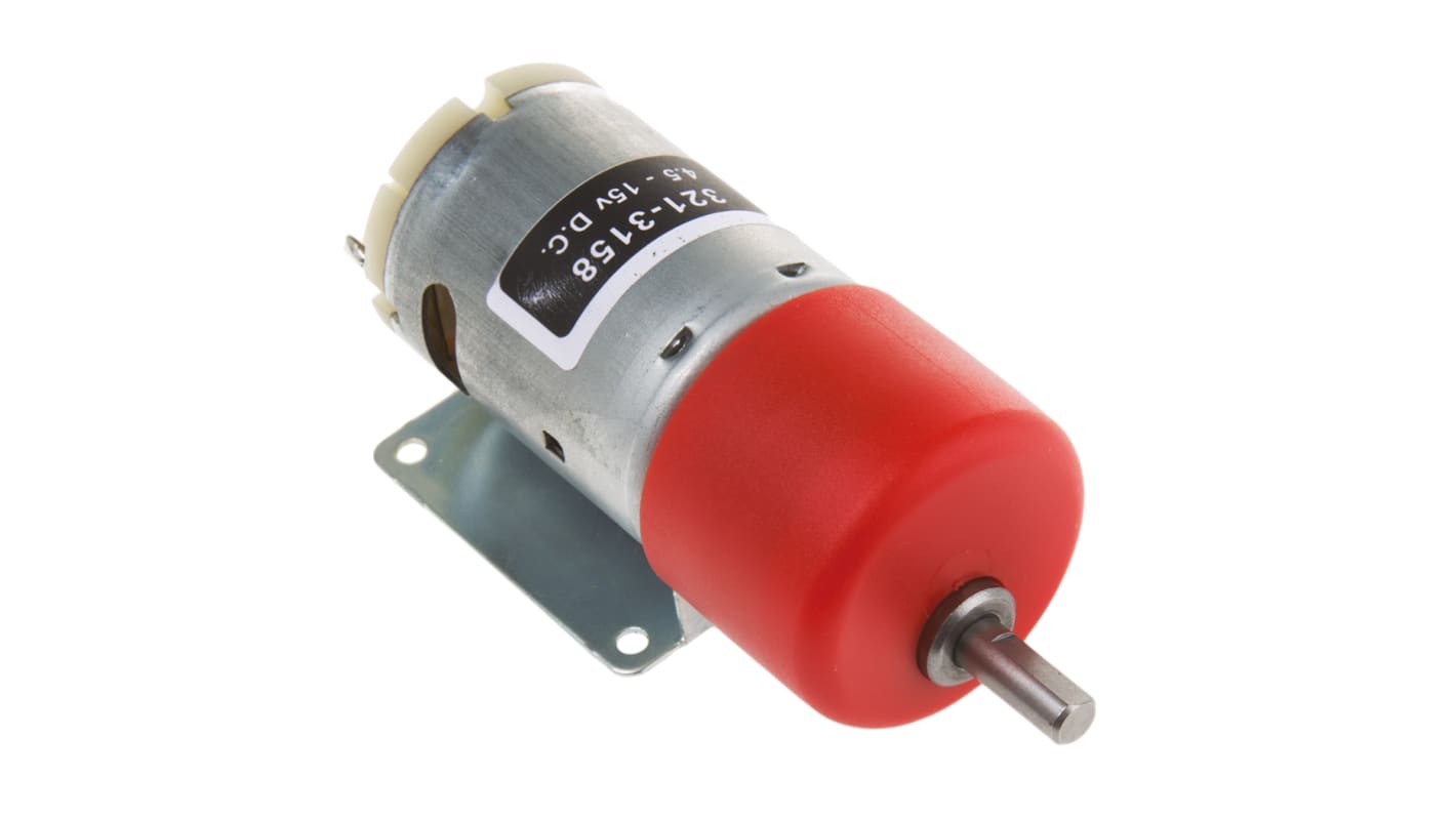 RS PRO Brushed Geared DC Geared Motor, 19.8 W, 12 V dc, 10 Ncm, 2008 rpm, 6mm Shaft Diameter