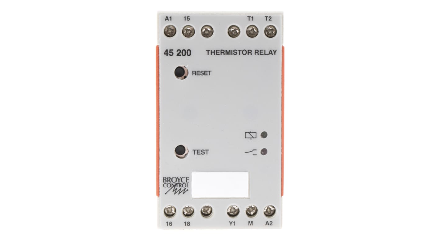 Relé de supervisión de Temperatura Broyce Control serie 45 Series, SPDT, para carril DIN