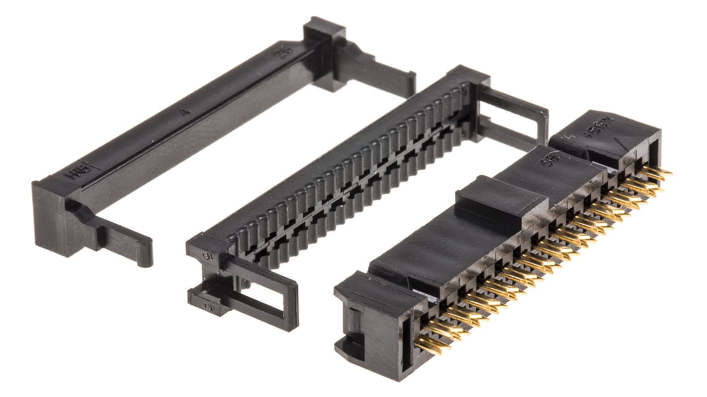 Hirose HIF3B IDC-Steckverbinder Buchse, gewinkelt, 26-polig / 2-reihig, Raster 2.54mm
