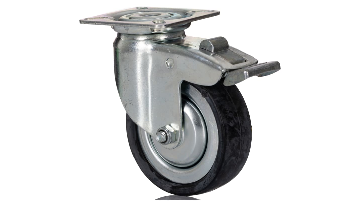 Tente Braked Swivel Castor Wheel, 55kg Capacity, 75mm Wheel