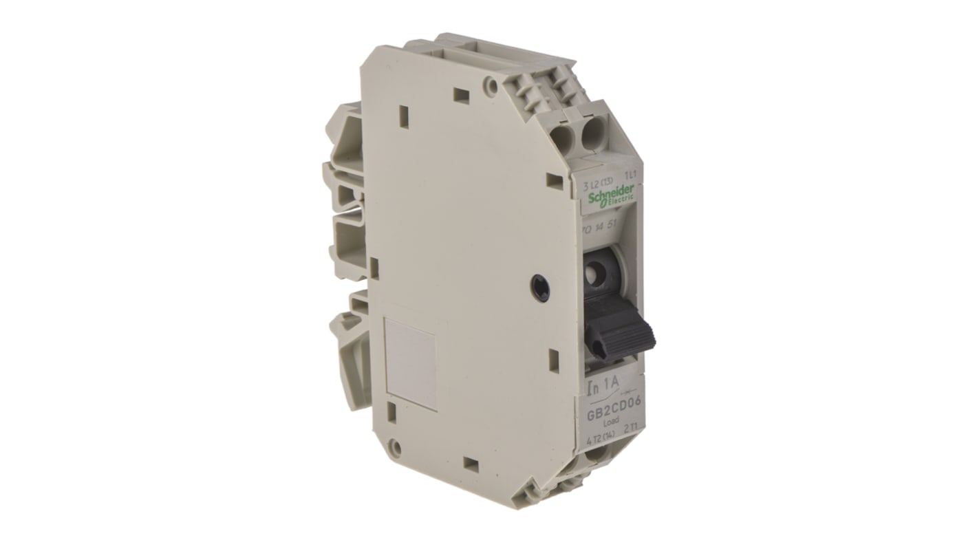 Disjoncteur thermique Schneider Electric GB2, 1A, 1P + N , 250V c.a.