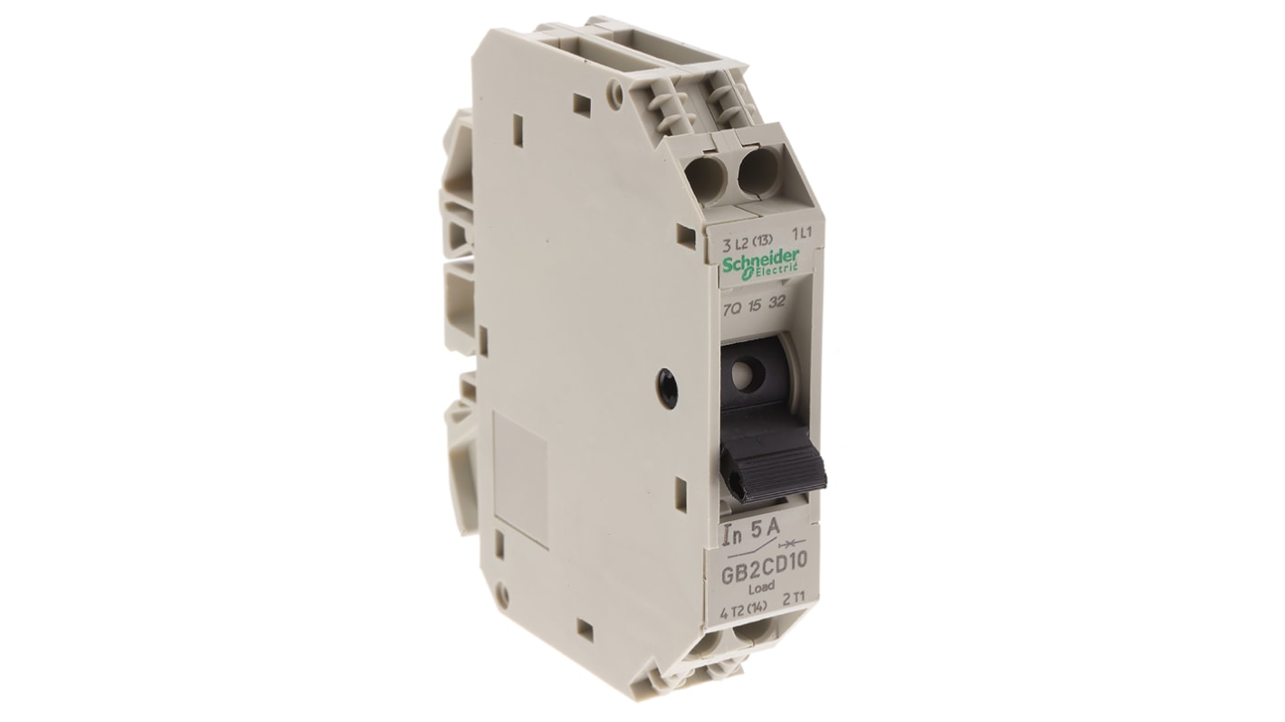 GB2CD10 Schneider Electric Thermal Circuit Breaker GB2 1P + N Pole 250V ac Voltage Rating