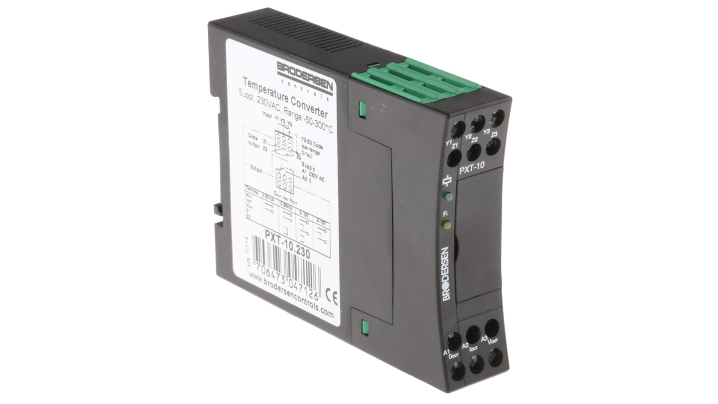 Brodersen Controls 9100 Series Signal Conditioner, RTD Input, Current, Voltage Output, 230V ac Supply