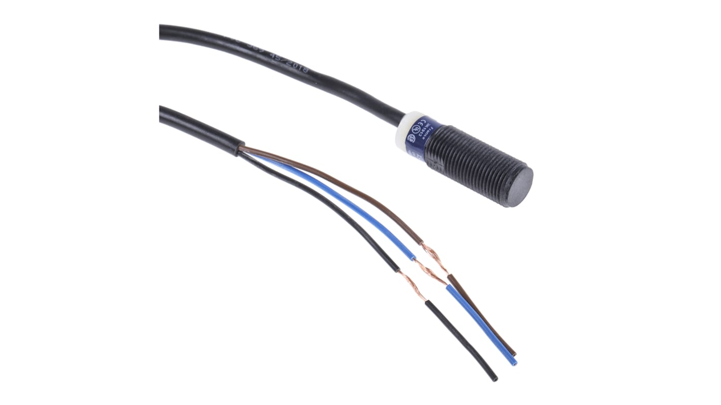 Telemecanique Sensors Inductive Barrel-Style Proximity Sensor, M12 x 1, 4 mm Detection, PNP Output, 10 → 36 V