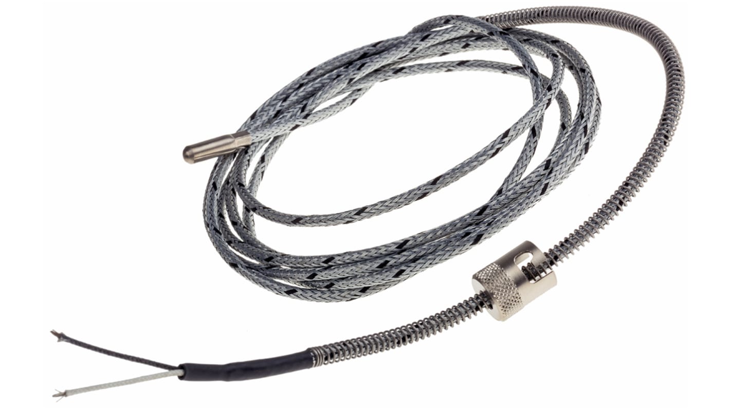 RS PRO Thermoelement Typ J / +600°C, Fühler L 20mm, Kabel L. 2.5m, Edelstahl 316, ø 6mm