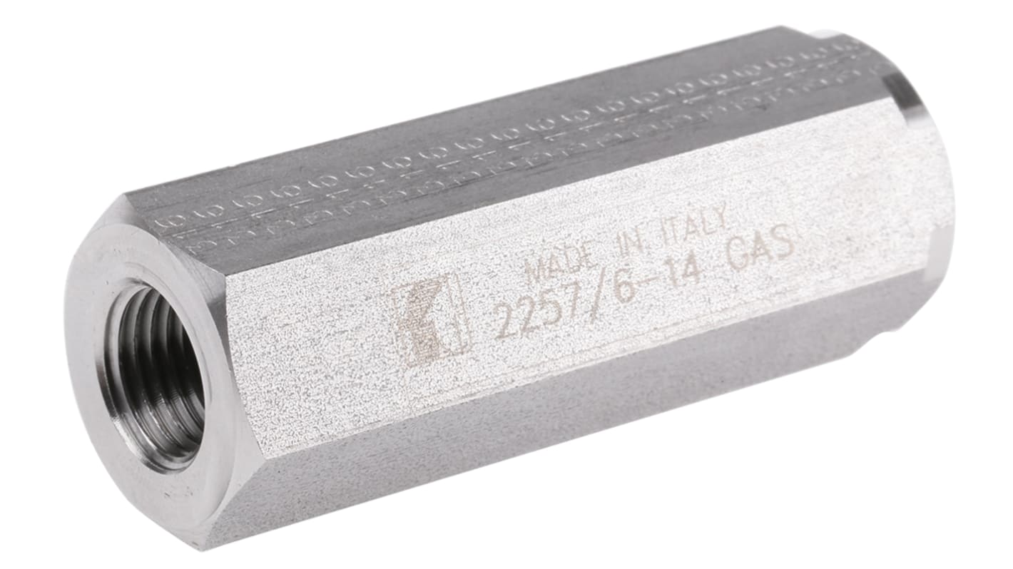 RS PRO Stainless Steel, Steel Inline Mounting, Hydraulic Check Valve