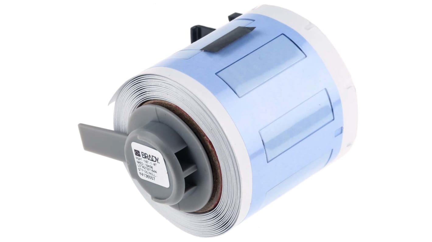 PSPT-187-1-WT | Brady R4310 White Heatshrink Labels, 25.4mm Width, 8 ...