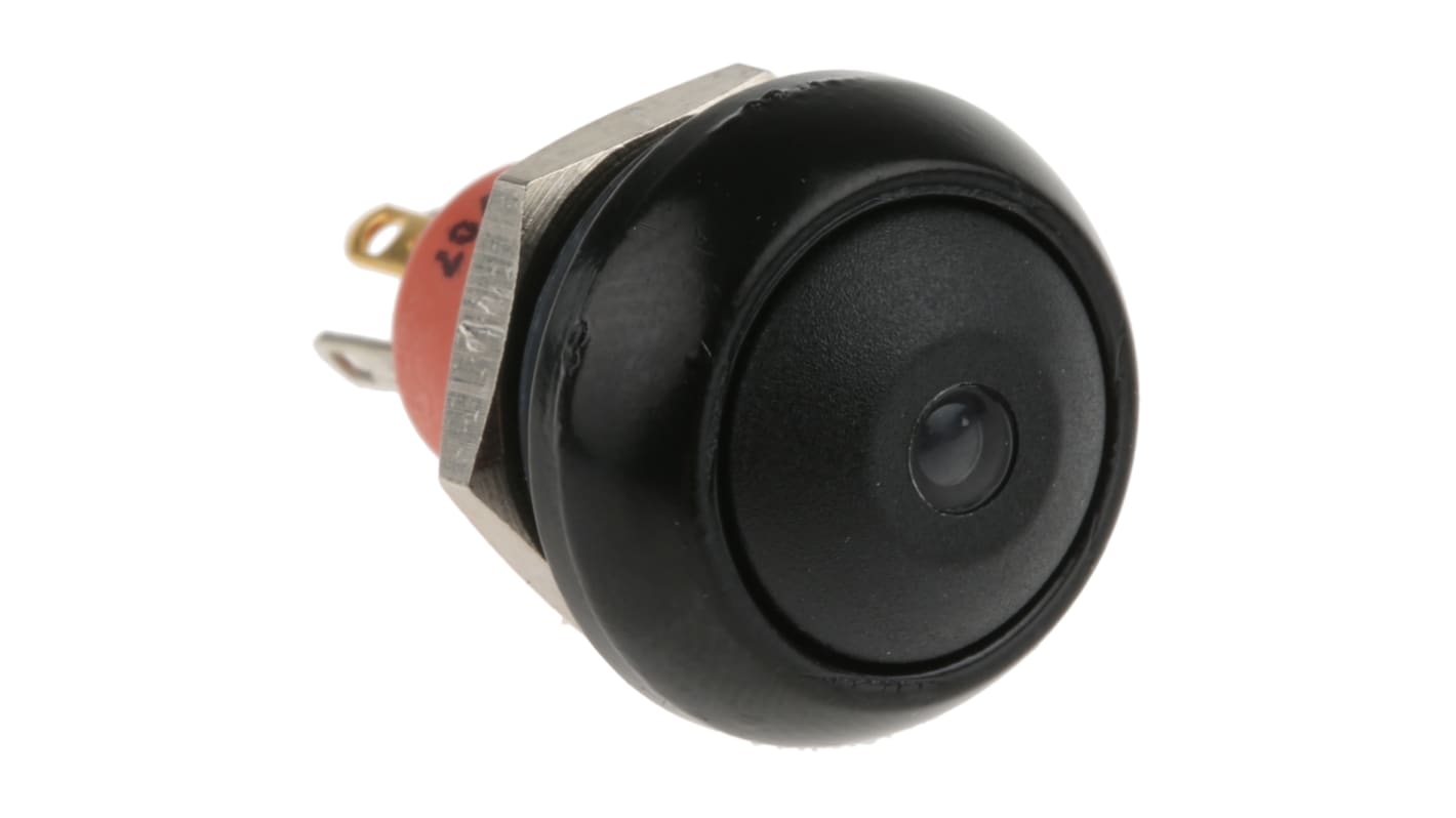 APEM Illuminated Push Button Switch, Momentary, Panel Mount, 13.6mm Cutout, SPST, Red LED, 28/48V dc, IP67