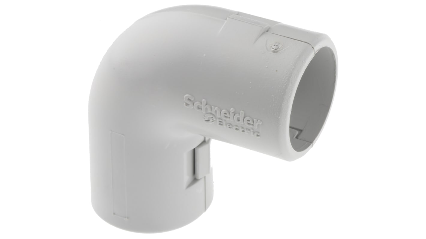 Racor para conducto Schneider Electric, Acodado 90° de PVC Gris, tamaño nom. 20mm, IP40