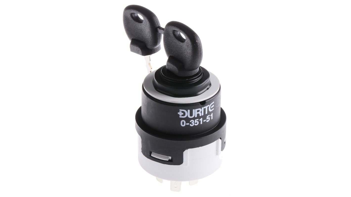 Automotive Ignition Switch, 70 A @ 12 V 4-Way