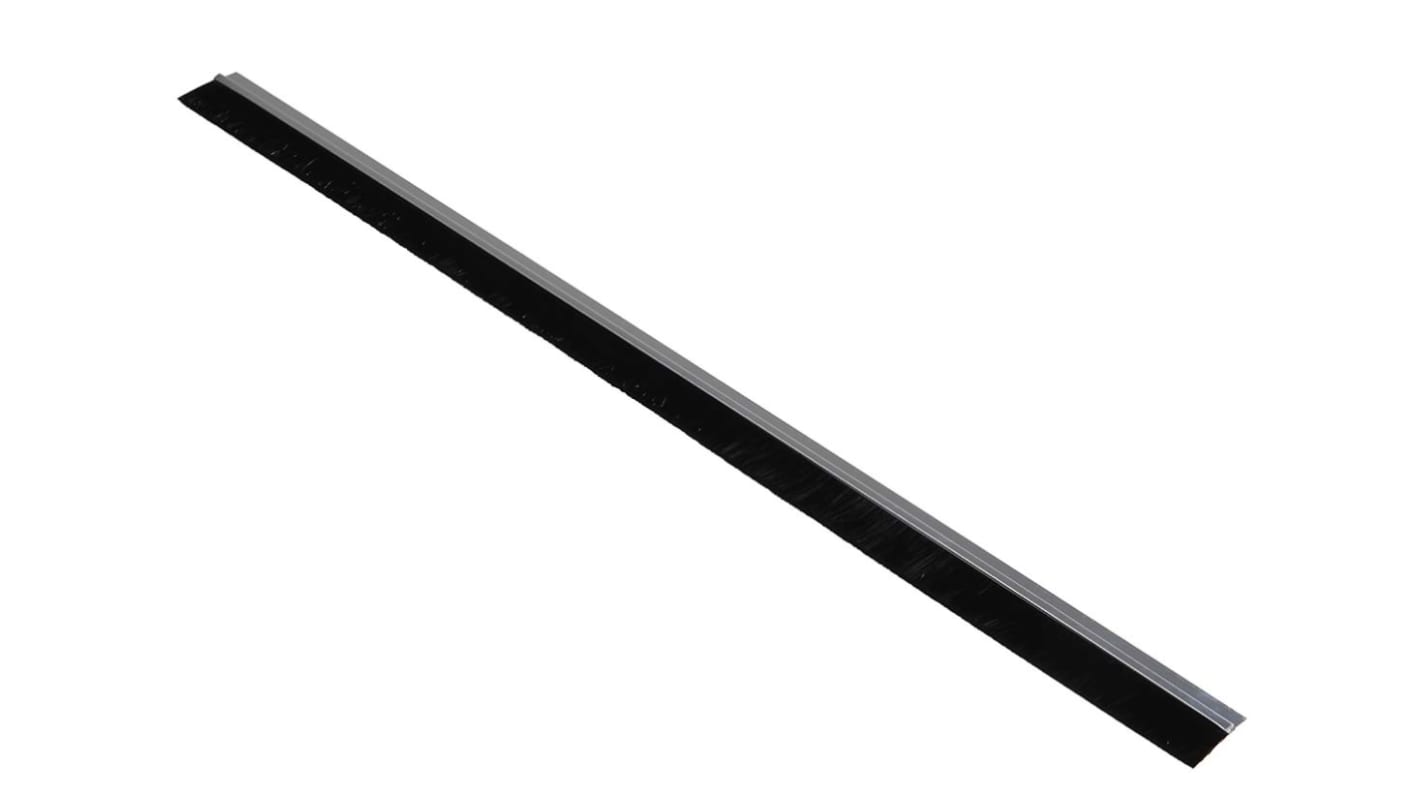 RS PRO Bürstenleiste, Bürstenstreifen, Aluminium, Nylon, Schwarz, B. 7.6mm, H. 8,1 mm, L. 32mm