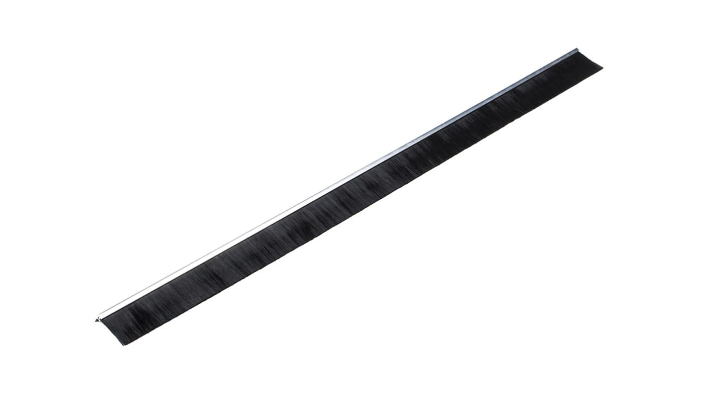 RS PRO Bürstenleiste, Typ Bürstenstreifen, Aluminium, Nylon, Schwarz, B. 7.6mm, H. 7,9 mm, L. 50mm