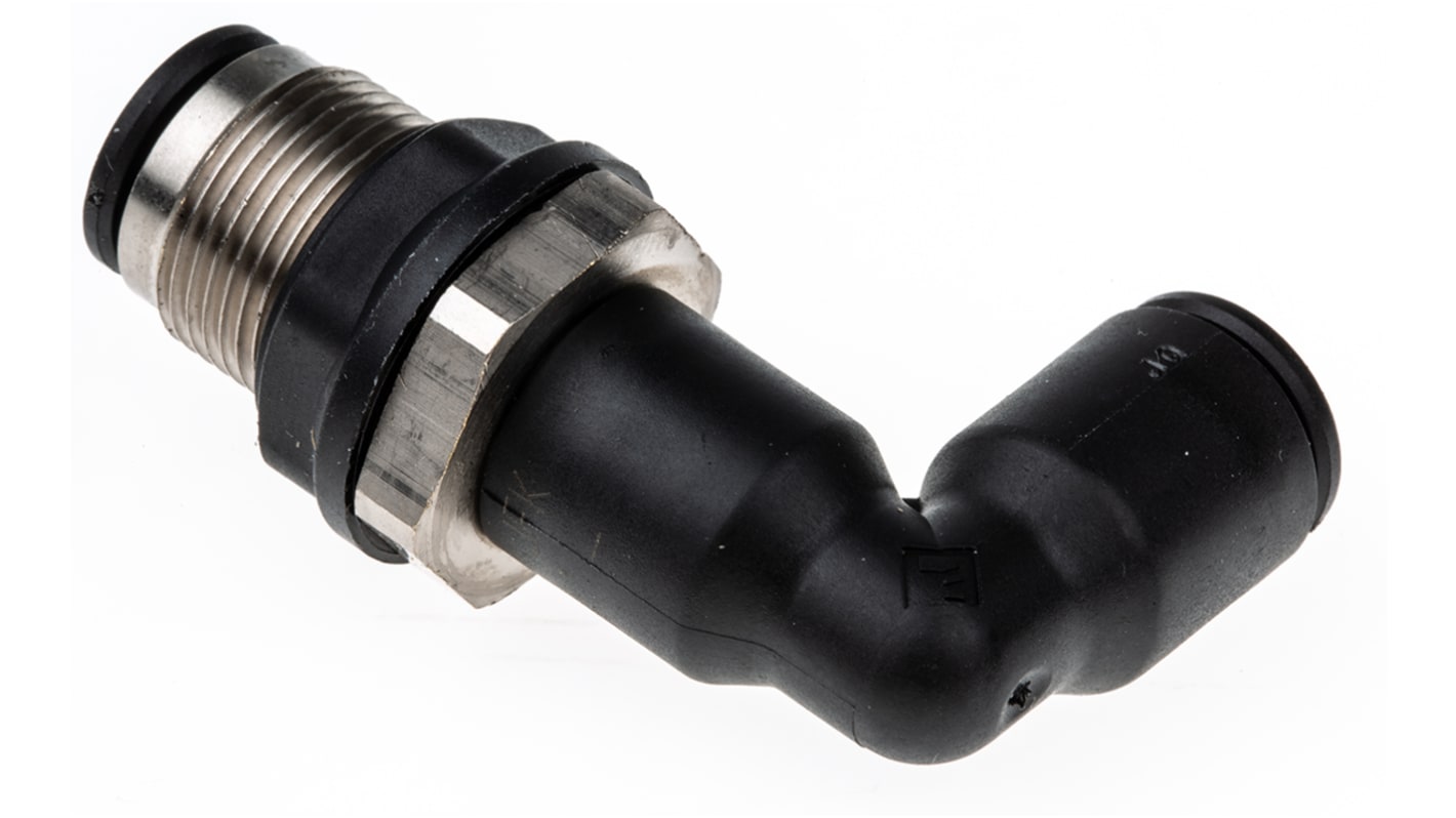 Legris LF3000 Series Bulkhead Tube-to-Tube Adaptor, Push In 8 mm to Push In 8 mm, Tube-to-Tube Connection Style