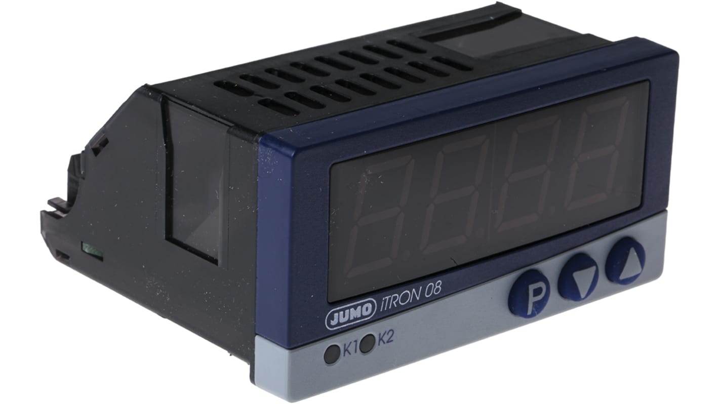 Jumo iTRON PID Temperature Controller, 96 x 48 (1/8 DIN)mm 1 (Analogue) Input, 3 Output Logic, Relay, 110 → 240