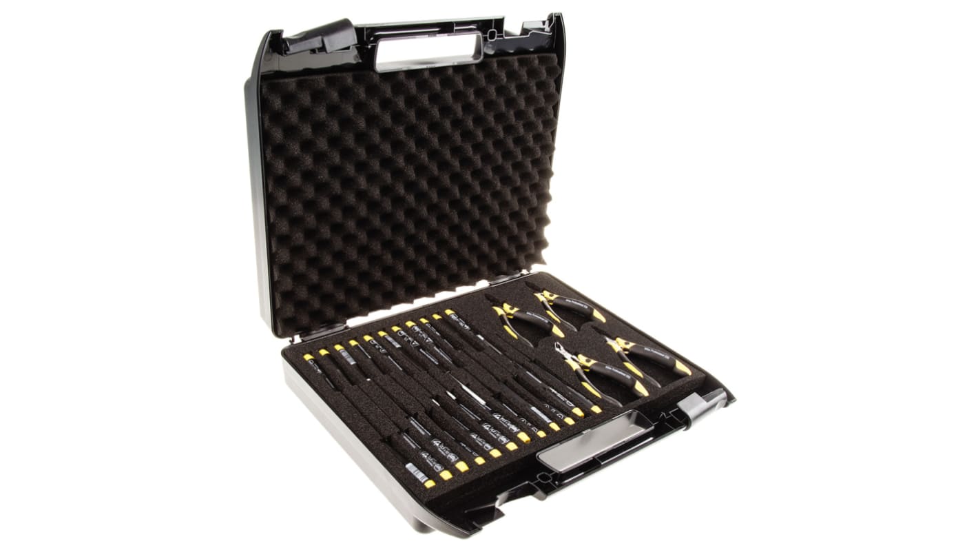 Kit de herramientas Wiha Tools, Maletín de 27 piezas, para protección ESD