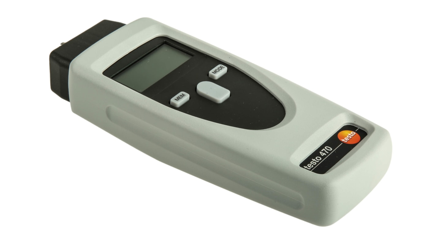 Testo Tachometer Best Accuracy ±0.02 % - Contact, Optical LCD 99999rpm