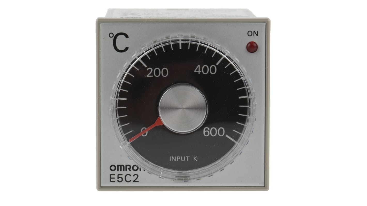 Omron E5C2 On/Off Temperature Controller, 48 x 48mm, 100 → 240 V ac Supply Voltage