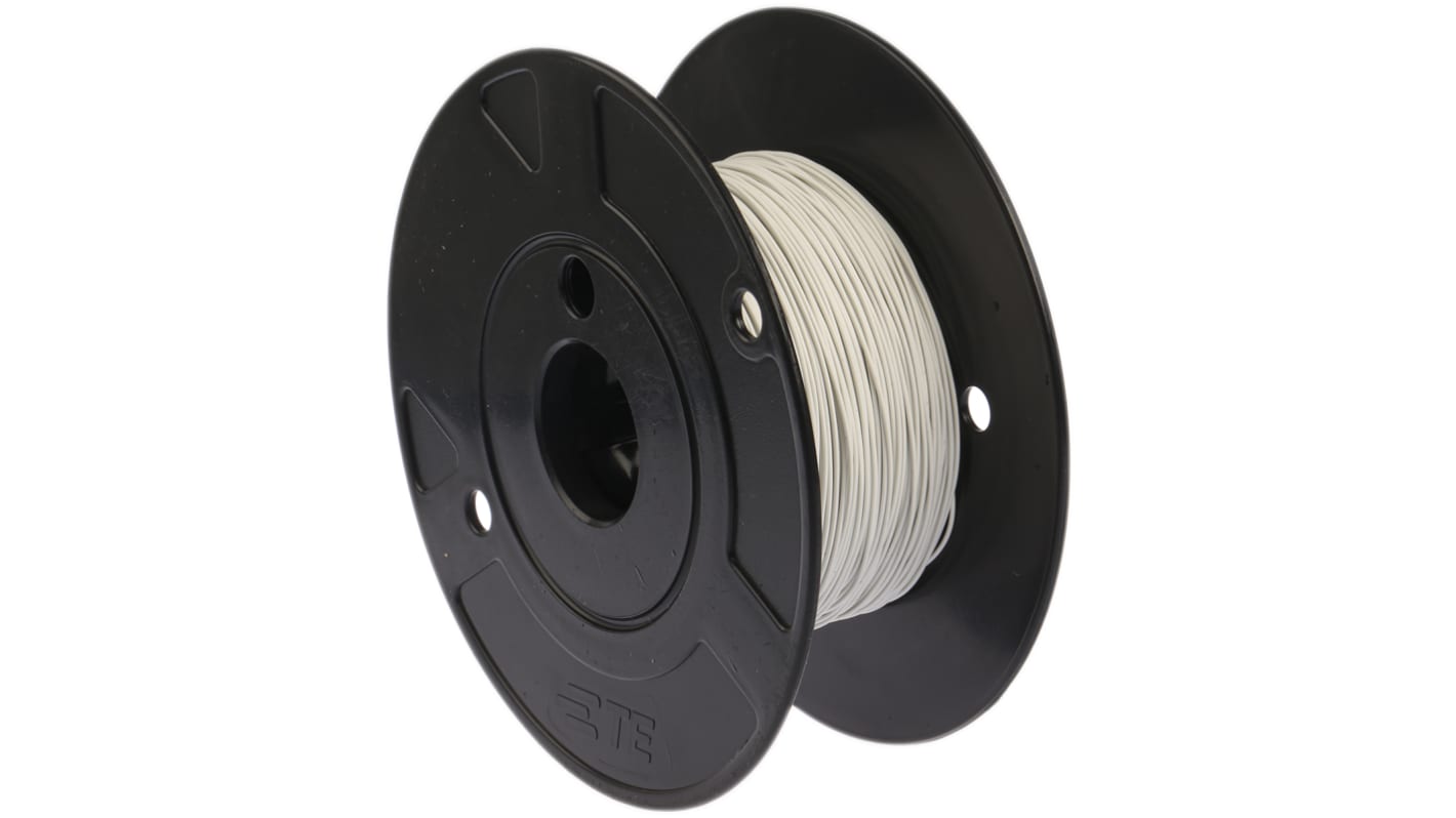 TE Connectivity White 0.38 mm² Harsh Environment Wire, 22 AWG, 19/34, 100m, ETFE Insulation