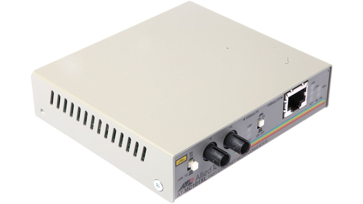 Allied Telesis MC101XL Ethernet-Switch Rackmontage 2-Port Unmanaged 10/100Mbit/s 105 x 95 x 25mm
